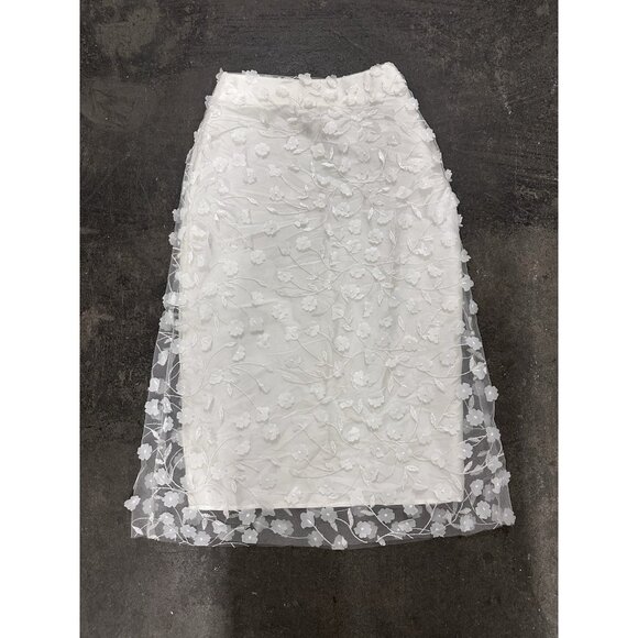 Marlies Grace Heather Skirt White Embellished Floral - Picture 2 of 11